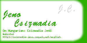 jeno csizmadia business card