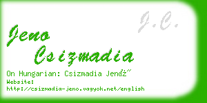 jeno csizmadia business card
